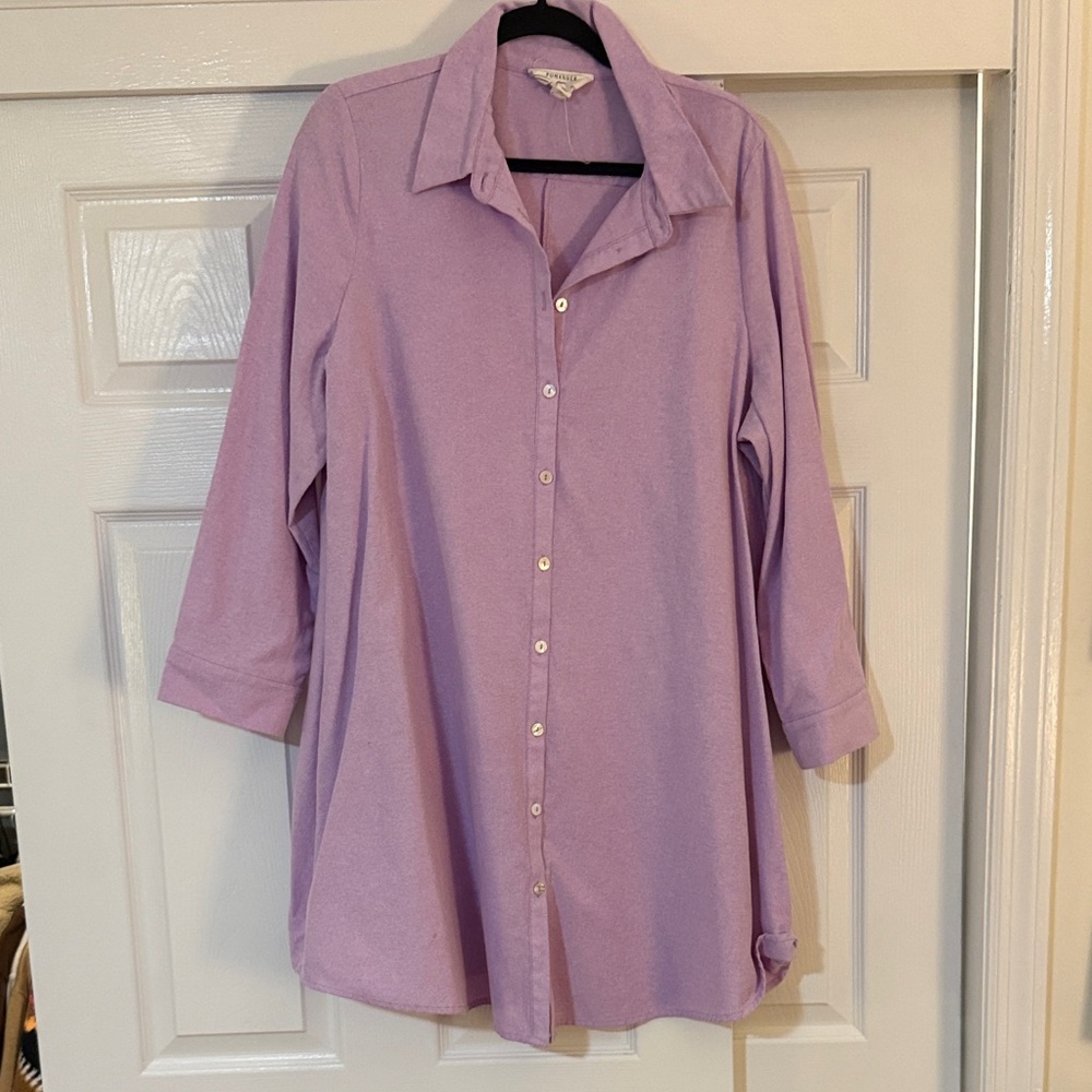 Pomander Place Lavender oxford Harris Dress Tuckernuck